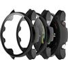 CONAPIKA Cover per Garmin Forerunner 255 con Vetro Temperato Pellicola, [2 Pezzi] Paraurti Rigida PC Cover Resistente Schermo Protettiva Custodia Anti-Graffio Completa Cornice Protezione Case,Nero