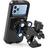 ENONEO Porta Cellulare Moto Supporto Telefono Moto Bicicletta Antivibrazione con Impermeabile IPX5 Porta Smartphone Bici Scooter Manubrio Rotazione 360° & Blocco Sicuro, per 4.0-7.0 Smartphones