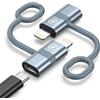 Bimker Adattatore USB C a Lightning (2 Pezzi), Adattatore Lightning USB C Per iPhone 14 13 12 11 Pro Max, iPad Pro/Air 5/Mini 6, PD Ricarica Rapida Adattatore USB C lightning, Non adatto per OTG/Audio