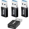ENVEL Adattatore USB C a USB A [4 Pack], 10Gbps OTG USB C Femmina a USB A Maschio con Ricarica Rapida per Apple Watch, iPhone 17 16 15 Pro Max Plus, Auto, Galaxy S26 S25 S24