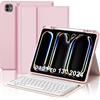 WINCHKING Custodia con Tastiera per iPad Pro 13 M5 2025/M4 2024, Cover Bluetooth Magnetica Tastiera per iPad Pro 13 Pollici (M5/M4, 2025/2024), QWERTY Italiano Layout, Rosa