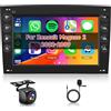 Hodozzy 【2+64G】Hodozzy Carplay Autoradio per Renault Megane 2 2002-2009, 7 Pollici Stereo auto Bluetooth con Android Auto/WiFi/GPS/RDS/FM/USB+Telecamera Retromarcia