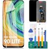 SRJTEK Schermo LCD di ricambio per Huawei Honor 90 Lite, kit di riparazione per Huawei Honor 90 Lite LCD Touch Digitizer (nero, senza cornice)