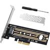 MZHOU Adattatore M.2 NVME SSD a PCIe 4.0 X4, supporta scheda di espansione Key-M NGFF PCI-E 3.0, 2.0 o 1.0 Controller (2230 2242 2260 2280 22110 M.2 SSD)