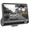 FENIX HOME Dash Cam Auto 3 Canali Full HD 1080P - Telecamera Anteriore, Interna e Posteriore con Schermo 4 - Visione Notturna, Loop Recording, G-Sensor, Parking Mode, Visualizzazione Retromarcia