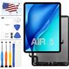 A-MIND per iPad Air 5 Sostituzione dello schermo LCD per iPad Air 5 5a generazione 2022 Display 11.9 pollici A2589 A2591 A2588 Originale LCD Vetro Touch Screen Digitizer Assembly Kit di Riparazione Nero
