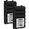 vhbw 2x batteria compatibile con Yaesu Vertex VXA-200 Aviator Pilot II, VXA210A, VX-A210A radio (1600mAh, 7,2V, NiMH)