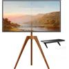 PUTORSEN Tripod Supporto TV Universale, PUTORSEN Supporto a Pavimento Cavalletto da TV 45-65 Pollici con mensola TV, girevole e Adattabile in Altezza, Max. Vesa 400 x 400, che Regge fino a 40 kg