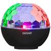 Denver BTL-65 - Palla da discoteca con altoparlante. Connessione Bluetooth e ingresso cavo AUX. Il computer portatile. Potenza altoparlanti 6 W. Luci rotanti. Batteria ricaricabile.