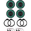 IPNOSIS Kit 4 Casse IP-01165 Anteriori e Posteriori per Audi A3 5 Porte dal 2004 al 2012, Audi A4 B6 e B6 AVANT dal 2001 al 2005, Audi A4 B7 e B7 AVANT dal 2004 al 2008 con 4 Supporti e 4 Connettori