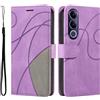 Klapber Custodia per Vivo V70 FE Custodia in Pelle Cover Case Portafoglio con Slot per Schede e Chiusura Magnetica in Silicone Cover per Vivo V70 FE, Viola