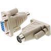 CablesOnline AD-M01-2 - Adattatore per mouse da PS/2 MiniDin6 femmina a DB9 femmina, confezione da 2