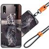 JEZSTHAI Cover Compatibile con ZTE Blade A5 2020 Custodia in Silicone TPU Morbido con Cordino/Laccio Tracolla Cellulare,Antiurto AntiGraffio Protettiva Bumper Case con Disegno Motivi,Cover*A05