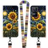 JEZSTHAI Cover Compatibile con Xiaomi Poco F4 5G Custodia in Pelle con Disegno di Girasole,Portafoglio Pieghevoli Caso Cover con Laccio Tracolla/Cinturino per Cellulare