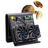 POWER MINING NerdOctaxe Bitcoin Miner 9,6TH/s 16J/Th Alta Efficienza, 185W Low Power Silenzioso per Home Mining, WiFi 2.4G & 8 Chip BM1370 Open Source per BTC, Alimentatore Incluso