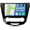 YUNTX [6GB+128GB] Android 14 Autoradio per Nissan X-Trail Qashqai (2014-2018)-[Incorporato Carplay/Android Auto/DSP/GPS]-IPS 2.5D 10.1 Touch Screen-CAM+MIC-DAB/Mirror Link/Bluetooth 5.0/WiFi/USB/4G