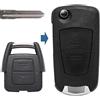 mt key Chiave pieghevole UMBAU alloggiamento telecomando 2 tasti HU46 vergine compatibile con Opel