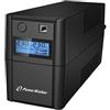 PowerWalker VI 850SE LCD / IEC (UPS) 850 VA 4 AC AC Interactive Line - Alimentazione continua, (UPS) (850 VA, 480 W, 170 V, 280 V, 230 V), Nero