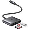 UGREEN USB C Lettore Schede SD Micro SD OTG, Adattatore USB C a USB 2.0, Card Reader di Memoria SD TF in Alluminio Compatibile con iPad Pro MacBook Pro Air Galaxy Note 20 S21 Huawei P40