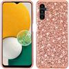 BLOTECH Cover Brillantini per Samsung A34 5G Backcover Glitter Ultra Sottile Bling Custodia in Silicone Morbido TPU Shockproof Coperture Bumper Gel Soft Custodia Lucciante Samsung Galaxy A34 5G,Rose God