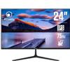 Atlantis Monitor 24 pollici, schermo 24 IPS 75Hz, Full HD 1920x1080, VGA HDMI DP, MULTIMEDIALE, FreeSync, Uscita Audio/Cuffie, inclin, risposta 5ms, Contrasto 1000:1, Angolo 178/178, Cavo HDMI 1,5m