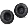 Joghaw Cuscinetti auricolari di ricambio per cuffie JBL Tune T500BT/T450BT/510BT/520BT/570BT, in pelle stropicciata, per una maggiore traspirabilità e attrito, con schiuma ad alta densità, colore nero