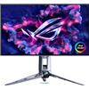 ASUS ROG Swift OLED PG27AQWP-W, Monitor da Gioco da 26,5 WOLED (2560x1440), TrueBlack Glossy, Dual-Mode (Refresh Rate da 540Hz a 720Hz), 0,02ms (GTG), Compatibile conG-SYNC, DisplayPort 2.1, Argento