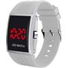 BEALIFE Elegante Orologio da Polso elettronico da Uomo Business e Abbigliamento Casual Indossare Digitale, Bianco
