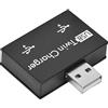 Bewinner Hub USB2.0 Lega Di Alluminio Piccolo Portatile Robusto Durevole Senza Cuciture Adattatore Splitter Due Porte USB Plug And Play Doppio Dock USB Nero