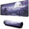 FANSU Stampa Paesaggio Tappetino Mouse, Tappetino Mouse XXL/XL/L, Tappetino Mouse Gaming con Base Gomma Antiscivolo e Bordi Cuciti, Mouse Pad per Ufficio e Casa (Montagna,900x400mm)