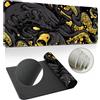 Hixingo Tappetino Mouse XXL/XL/L, Polpo Multicolore Gaming con Base Antiscivolo e Bordi Cuciti per Casa Ufficio (1000x500x3mm, Giallo)