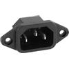 Zambuph Presa di corrente IEC320 C14 con montaggio a vite, adatta a cavi di grandi dimensioni con diametro fino 33 mm, condizionatori d'aria e stampanti, adattatore ricambio per montaggio pannello da
