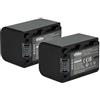 vhbw 2x batteria sostituisce Sony NP-FH50, NP-FH100, NP-FH40 per videocamera camcorder (950mAh, 7,2V, Li-Ion) con infochip