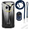 ESACMOT Custodia TPU con Cinturino da Polso, Laccio da Collo e Supporto ad Anello Compatibile con Ulefone Armor Mini 20 Pro, Antiurto, Slim, Regolabile, Mani Libere, Resistente