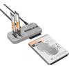 MAIWO M.2 NVMe/SATA e 2.5/3.5 SATA SSD/HDD Docking Station, Cloner per disco rigido per SSD/HDD da 2,5/3,5, adattatore M.2 SSD a USB A C Reader per chiave M Key B + M, USB3.2 Gen2x1 fino a 10 Gbps