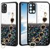 Yarxiawin Custodia Per Samsung Galaxy A31 Silicone Morbido Rosa, Effetto Glitter per Samsung A31 Cover Trasparente Sottile con Cordino Brillantini Case Antiurto (Nero)