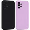Mixroom - Cover Custodia Case per Samsung Galaxy A52 4G / 5G / A52S 5G Protezione Fotocamera in Silicone TPU Morbido Opaco Bordi Piatti Colore Lilla