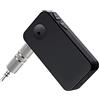 CARALL Ricevitore Bluetooth 4.1 Adattatore Wireless per Streaming Audio Portatile con Microfono Incorporato per Stereo Auto Casa Telefono Smartphone con 3,5 mm Jack Audio