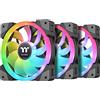 Thermaltake SWAFAN EX 12 - Ventola di raffreddamento per PC RGB, confezione da 3, 500~2000 giri/min, connessione magnetica, lame reversibili, controller incluso, CL-F143-PL12SW-A
