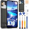 ARSSLY Incell - Schermo LCD per Samsung Galaxy A70 SM-A705F SM-A705FN LCD Display Touch Screen Digitizer Assembly Riparazione Kit (nero con telaio, non supporta impronte digitali)