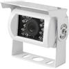 VR VETRINEINRETE Vetrineinrete® Telecamera retromarcia per auto e camper 18 led infrarossi visione notturna a colori con staffa camera assistenza parcheggio (bianco) C8