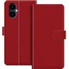 ESACMOT Custodia Portafoglio in Pelle Compatibile con SPC Zeus 2 Pro Flip Cover con Porta Carte e Supporto, Chiusura Magnetica, Custodia Folio Antiurto (Rosso)