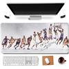 RTGGSEL 31.5x11.8 pollici antiscivolo lungo esteso grande tappetino mouse da gioco con bordi cuciti xl laptop tastiera mouse tappetino