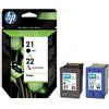HP 21/22 Original Nero, Ciano, magenta, Giallo Multipack 2 pezzo(i)