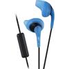 JVC Gumy Sport Auricolari in Ear Antisudore e Antischizzo (IPX2), con Auricolare Nozzle Fit, Cavo 1.0 M, Auricolari S/M, con Microfono e Telecomando a Pulsante Singolo, Compatibile con Iphone/Blackberry/Android, Azzurro