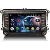 GONFEN 7 pollici 8-Core 4GB+64GB Android 14 Autoradio GPS Navigatore per VW Crafter Polo 6R Amarok Caddy Transporter T6 Skoda Yeti Bluetooth CarPlay Android Auto WiFi 4G DSP DAB+ FM RDS Canbus OPS