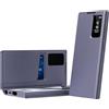 sifteng Custodia in similpelle per Samsung Galaxy S25 S24 S23 Ultra Plus Flip View Piccola Finestra Business Slot Slot Slim Shell Viola