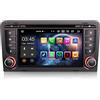 Erisin 8-core 4GB+64GB Android 14 Autoradio Bluetooth GPS Navigatore per Audi A3 S3 RS3 RESE-PU 7 pollici Schermo IPS Supporta Carplay Android Auto DAB+ WiFi 4G DSP USB RDS FM Radio CD Player Stereo