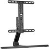 MAXMOUNT Supporto da tavolo per TV in alluminio, 37 - 65 pollici, regolabile in altezza, con funzione inclinabile, base per TV con gestione dei cavi, nero