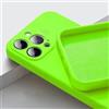 SSASMEU Custodia in silicone liquido per iPhone 15, 14, 13, 11, 12 Pro Max, Mini 15 Plus, X, XS Max, tinta unita, per ragazze, rosa fluo, custodia morbida, verde fluorescente, per iPhone 15 ProMax
